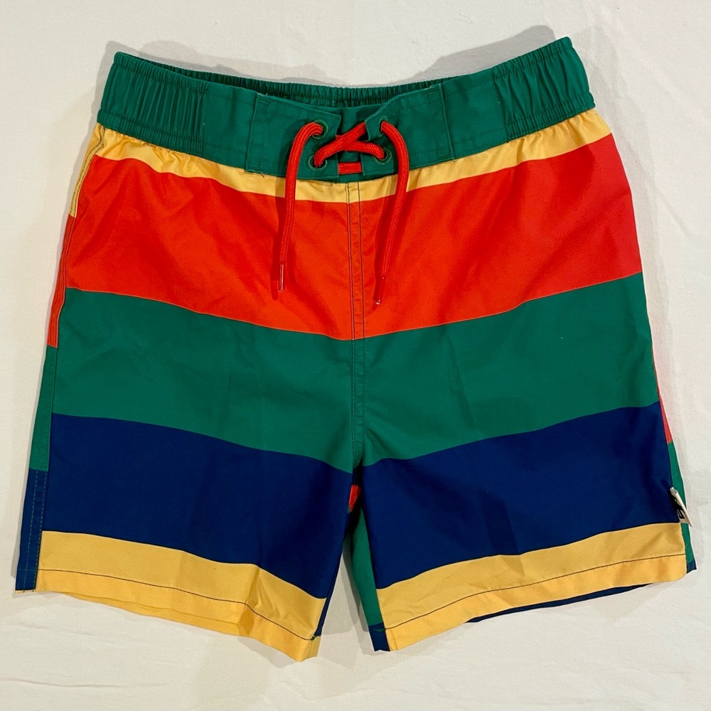 New Mini Rodini Striped Swim Trunks Boys 5-7 US 116/122 EU Bathing Suit Summer
